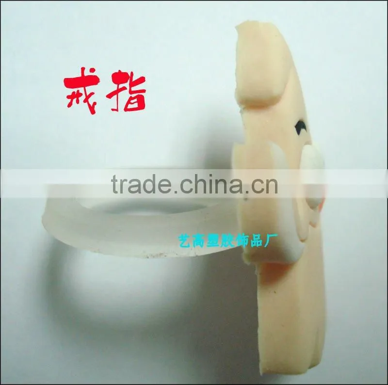 Chilren's lovely pvc finger ring,finger puppet(Flat, 2D & 3D )