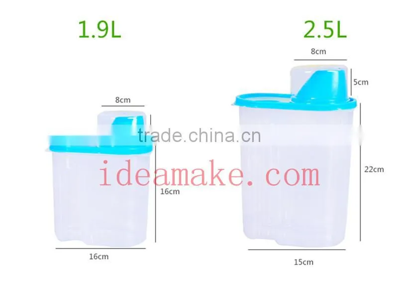 2015 new product food grade plastic airtight food container set