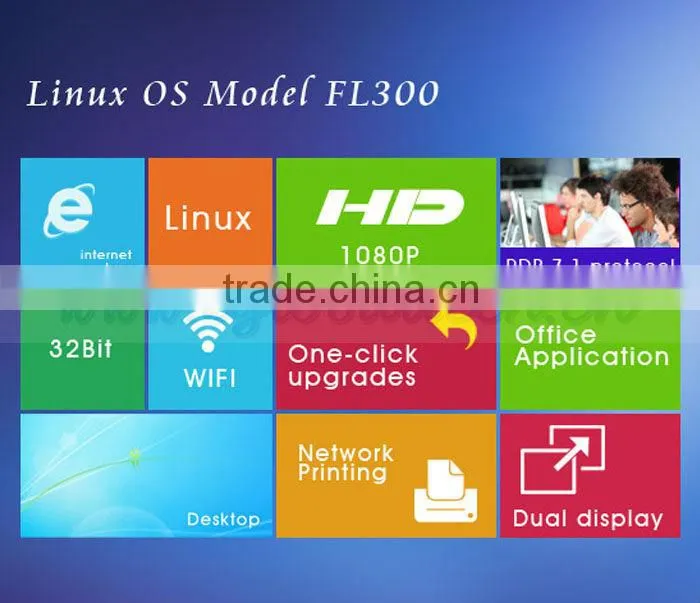 Mini PC Thin Client Dual Core 1GHz CPU Embedded Linux handheld Terminal 512MB RAM Update 1GB Remote Desktop Client L300