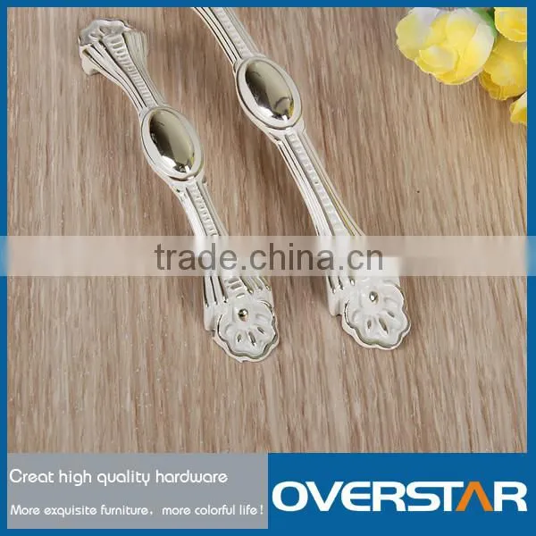 High quality Zinc Alloy Ivory Bedroom Furniture Pull Handle Drawer Handles