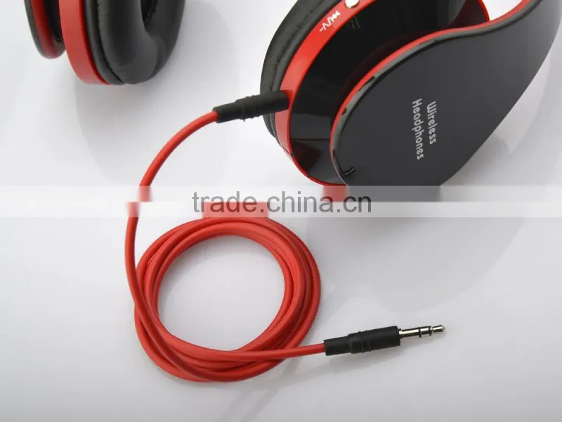 New arrival wireless bluetooth headphone sd card wireless bluetooth stereo headphone with microphone wholesale