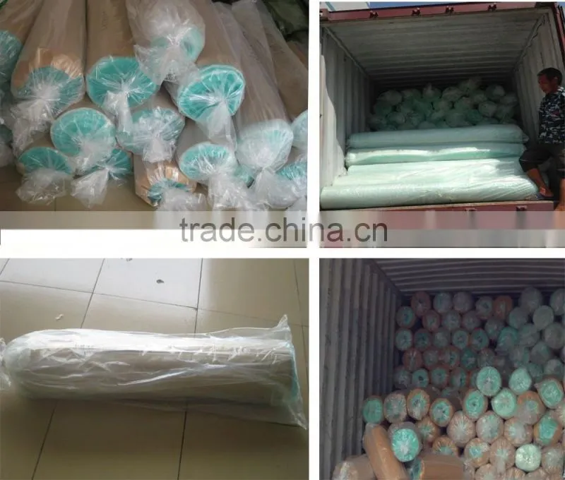 glass fiber filter mats for spray booth use