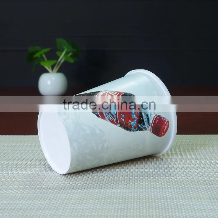 14oz Custom logo white PP plastic color changing magic water cup