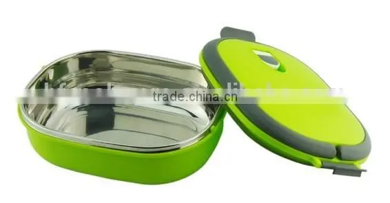 quality products various color stainless steel square locked lunch boxes for kids