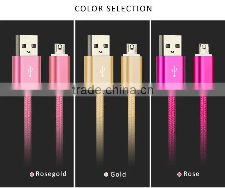 tow double sided mini usb cable charger cable for iphone and samsung