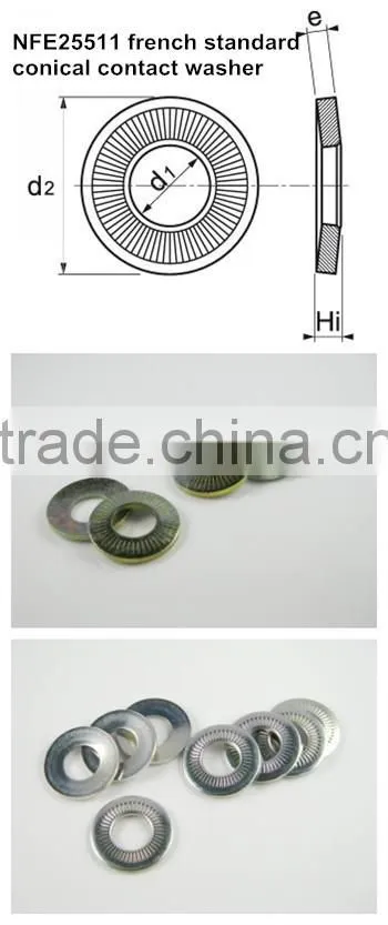 NFE25511 french standard conical contact washe