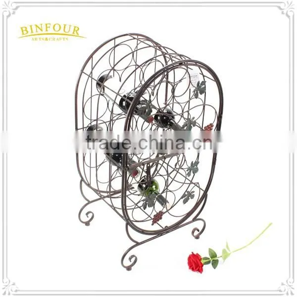 metal wine rack iron bottle wine cabinet antique style home furniture