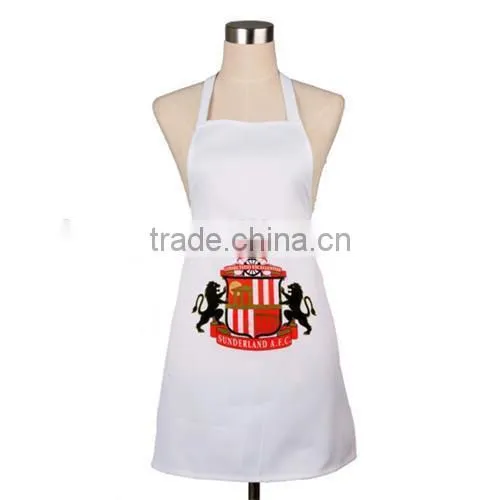 Promotional white long apron cooking apron cotton apron