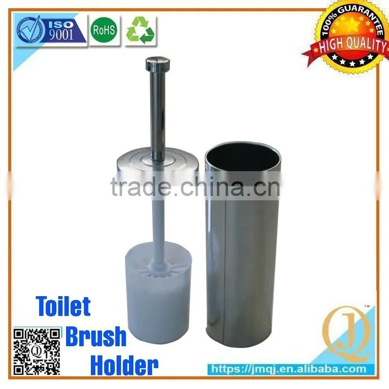 with metal brush holder and long handle brush powder coating toilet brush set