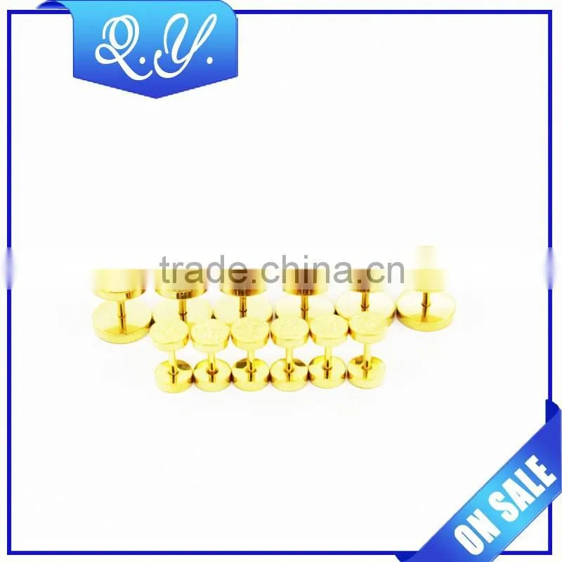 Hot wholesale ear piercing jewelry double pearl earrings ear studs