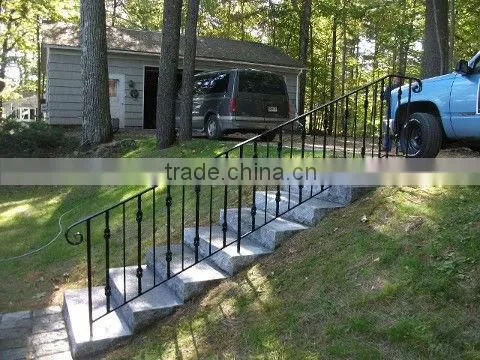 Top-selling modern wrought iron handrails outdoor stair covering