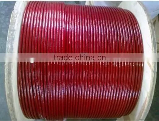 Factory Supply 22mm Nylon Covered Steel Wire Rope/ Steel Calbe