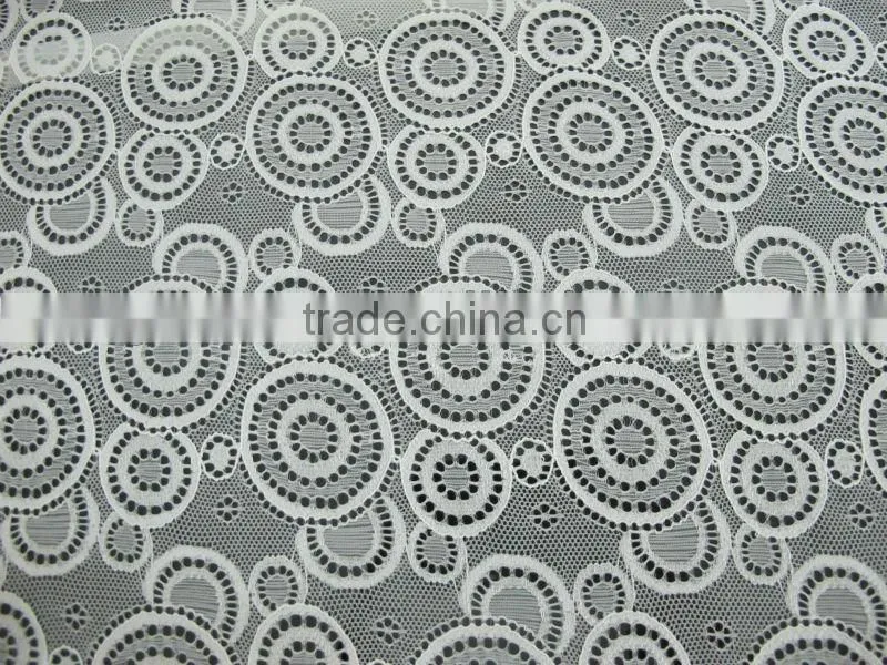APN4078-white cotton lace fabric for bra wholesale cotton jacquard fabric