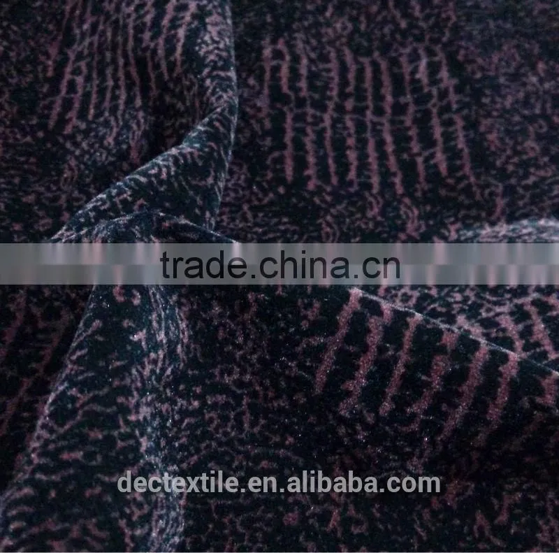 Nylon flocking discharge printed flocking fabric