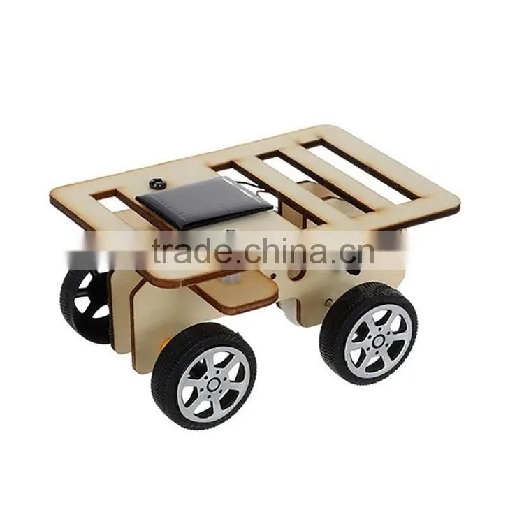 DIY Solar Powered Wooden Small Toys Car