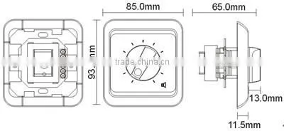 ITC T-691 Series 6W 30W 60W 100W 11 Steps PA System Volume Control