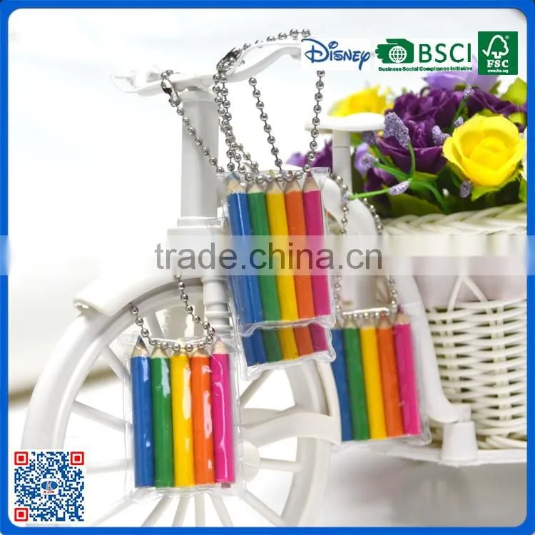 Korean small size novelty colorful pencils into PVC bag