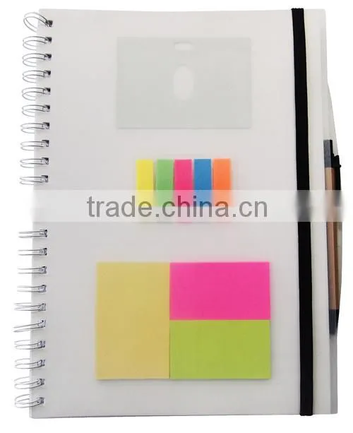 PP cover notebook with sticker