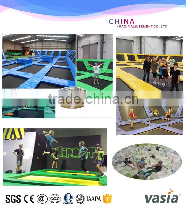 TUV kids sky zone trampoline park with indoor castle play equipment for sale