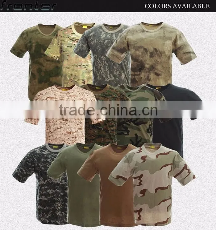 Wholesale camouflage t shirt customed army t shirt