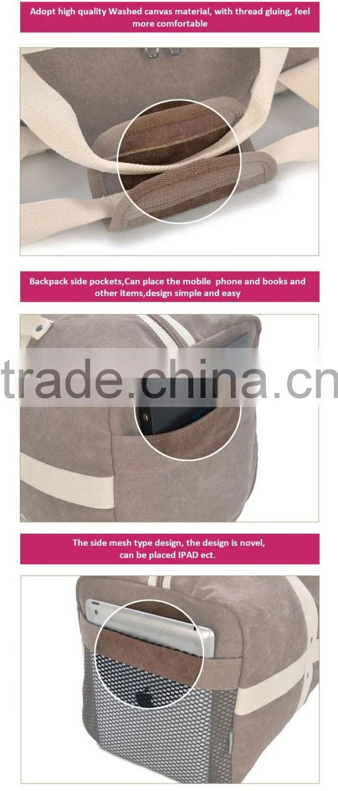 Deft design travel handbags