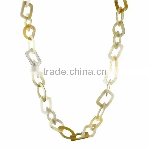 Eco-friendly high quality nice yellow buffalo horn jewelry necklace from vietnam