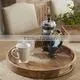 High quality best selling courtland carved round wood tray