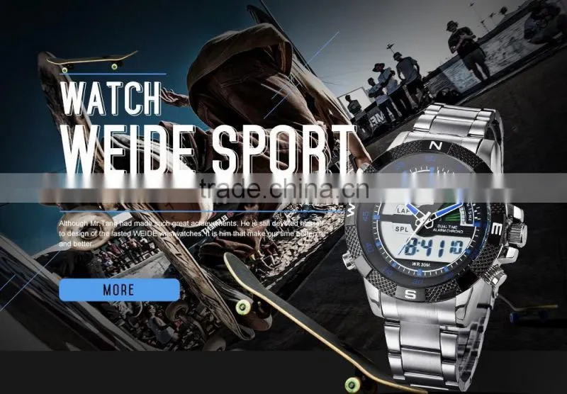 WEIDE WH1104-5 Latest Watches Design For Men Stainless Steel Watch Big Dial Mans Watch