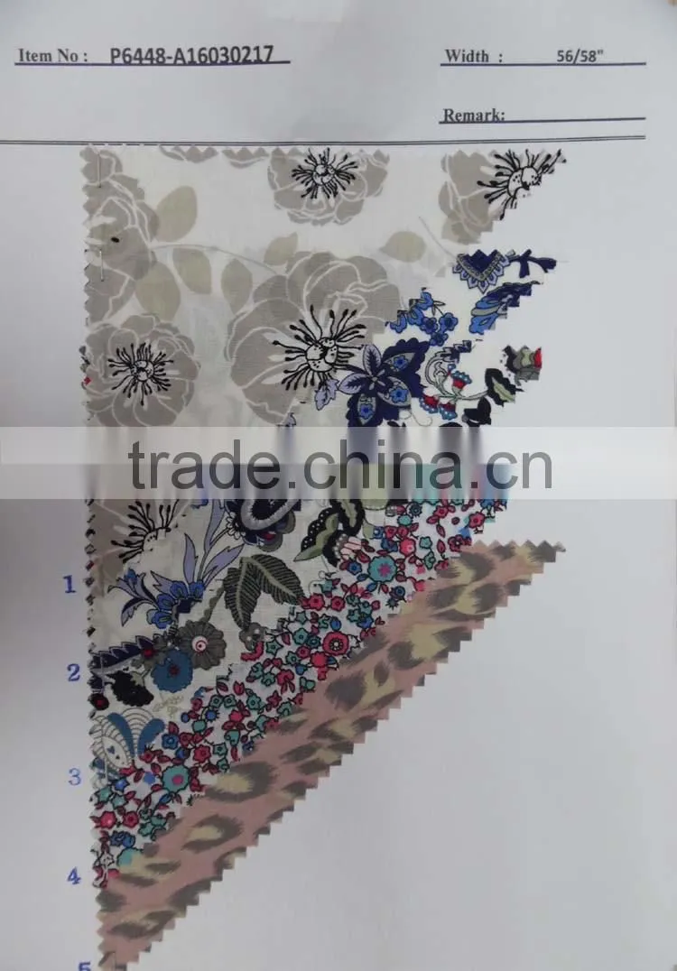 cotton printed shirting fabrics for women P6448-A16030217