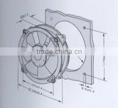 radiator cooling fan 230*200*65mm