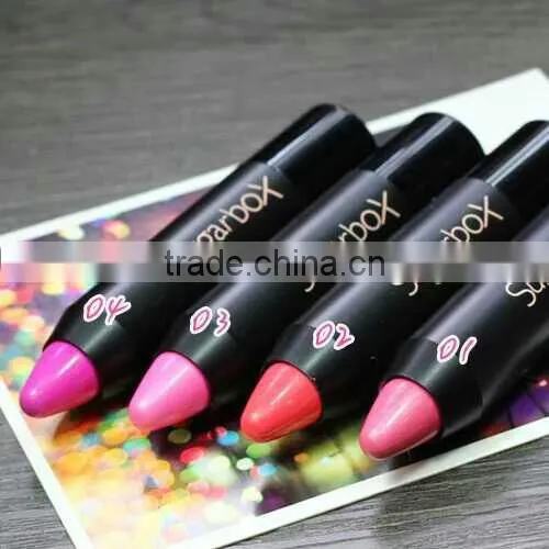 Newest 12 Fashion Colors Name Sugar Box Mini Water Sense Lip Stick Lipstick Pencil, Long Lasting than Kiss proof