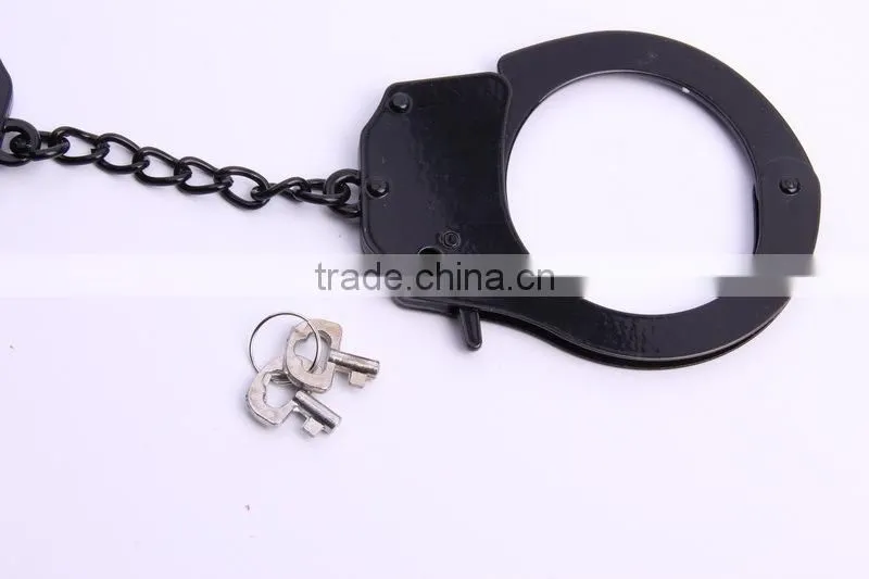 New funny custom metal chain handcuffs, Black ankle cuff