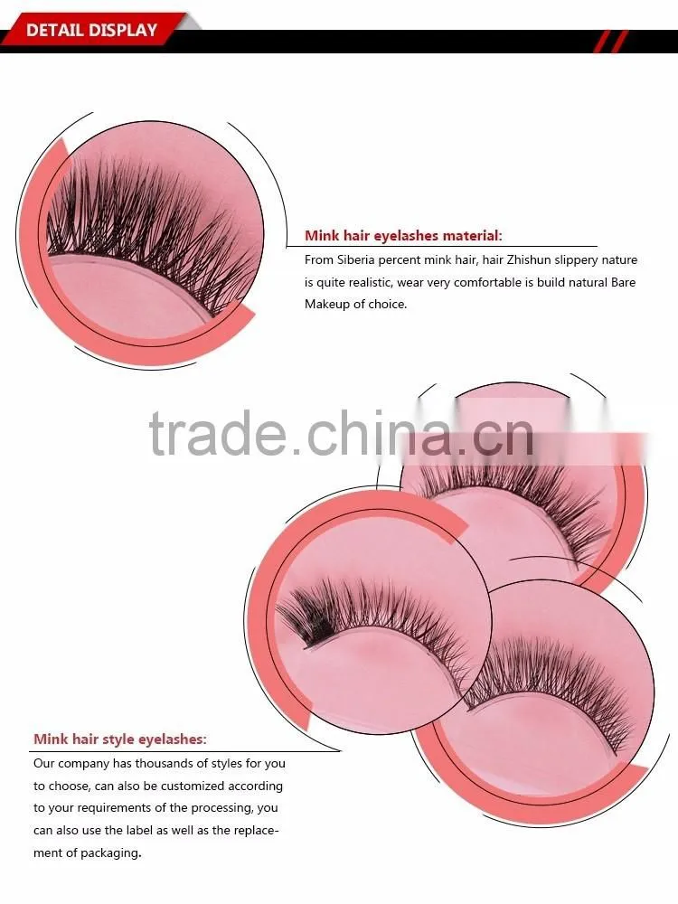 3D Faux Mink Silk False Eyelash for party cosplay women