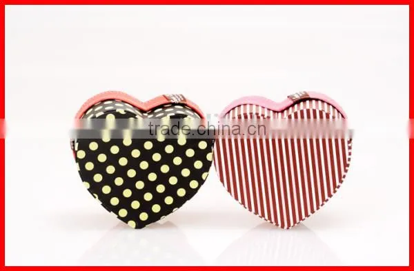 heart shape chocolate packaging box with foil stamping