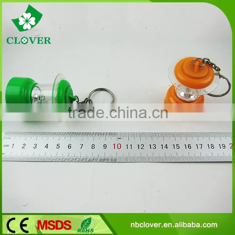 Camping light shape 1 LED plastic led keychain flashlight for kids