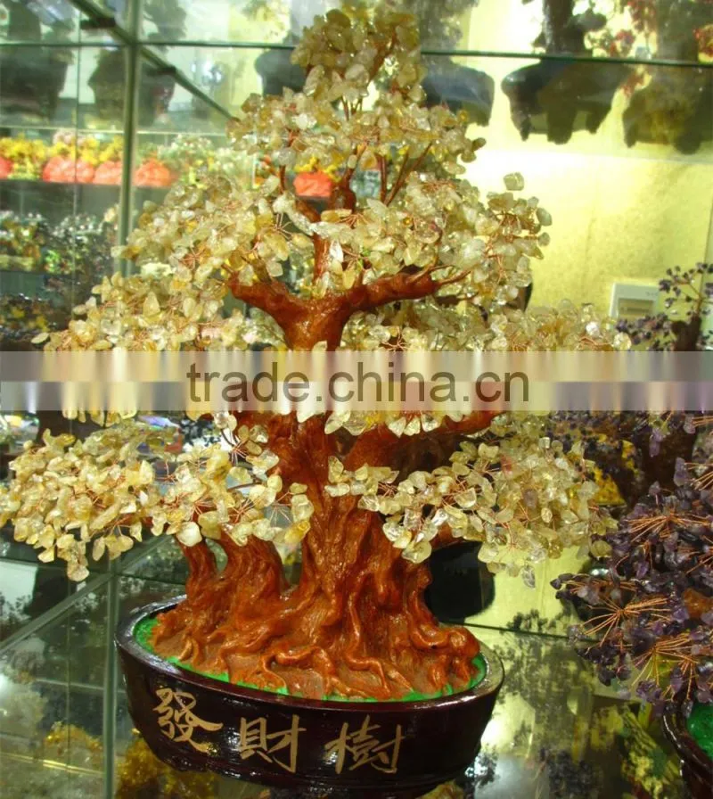 Wholesale natural rock red crystal tree