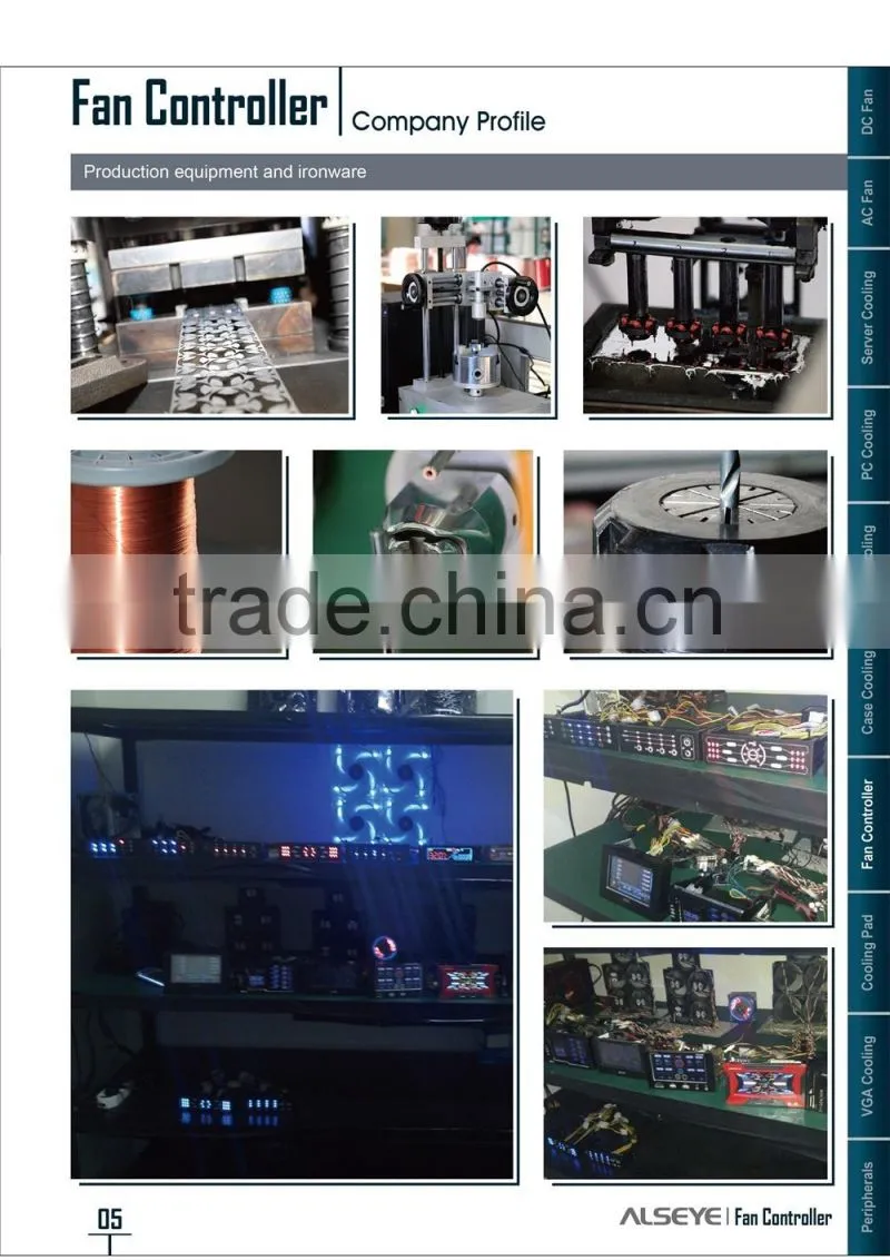 Alseye DA0104 manufacture cpu fan speed 3pin/4pin fan controller software
