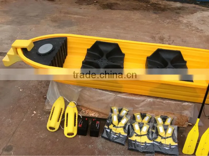 simple plastic big fishing boat for 8-10people together