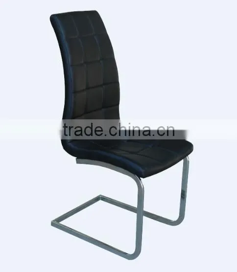 DC-2529 Modern Metal Leather Black Dining Chair