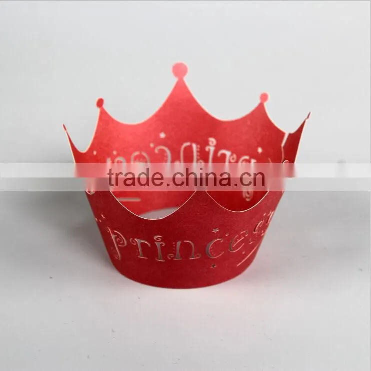 Princess crowm shape cupcake wrappers