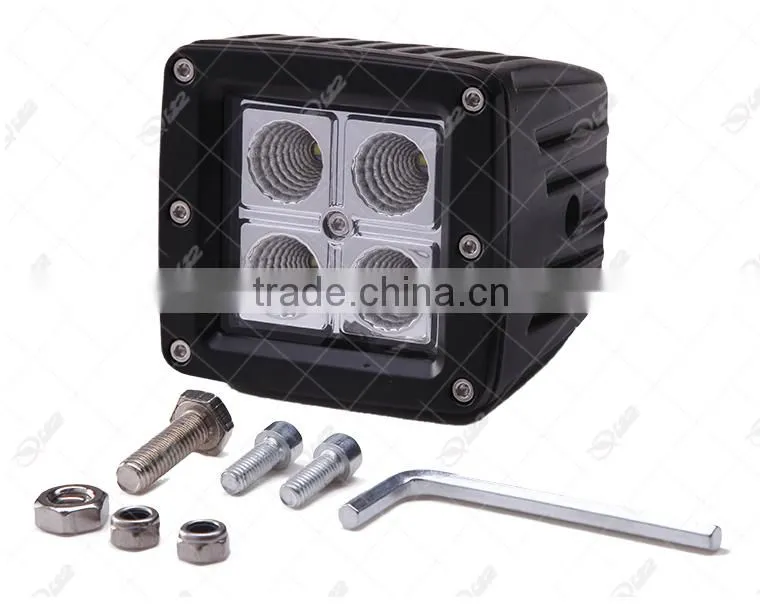 Waterproof 2015 new products car auxiliary lighting 15W/16W square spot/flood LED work light 12v 24v