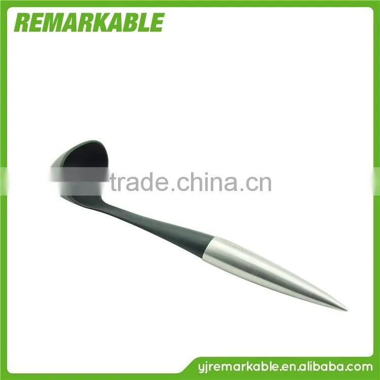 Food safety certification unique handle stainless steel spoon tea spoon wooden spoon