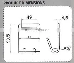 High Quality Flat J-Hook For Webbing J Hook
