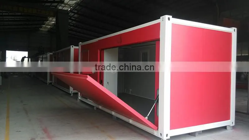 mobile container house with folding deck