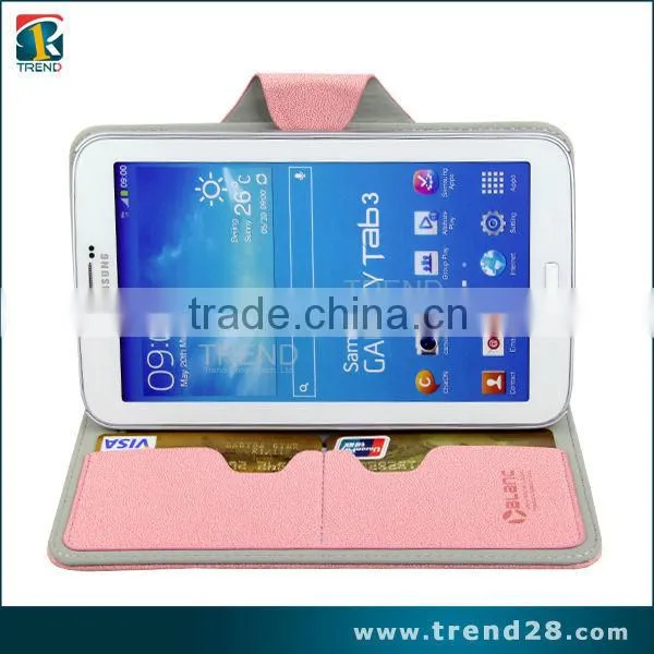 High quality fashion design tablet leather case for samsung tab 3
