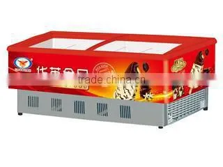 405L Curved Double Door Ice Cream Showcase Freezer