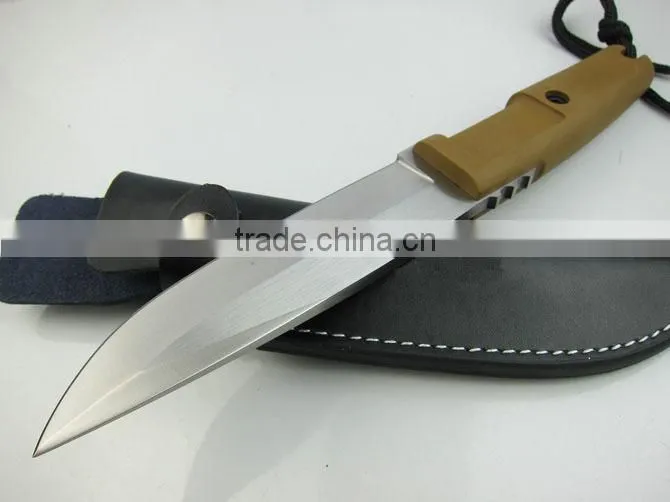 OEM rubber handle fixed blade hunting knife