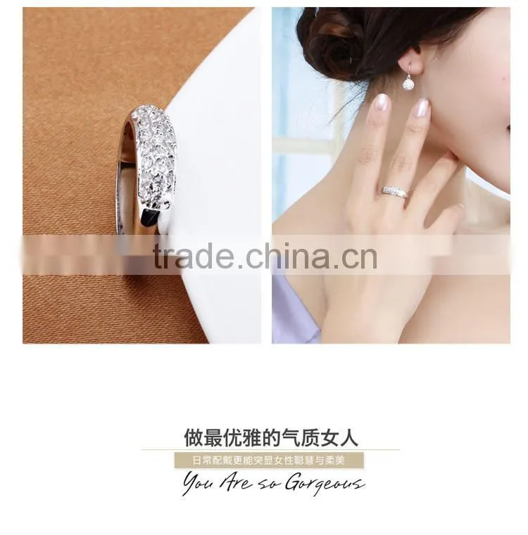 2015 ouxi fashionable unique family rings Crystal jewerly 40137-1