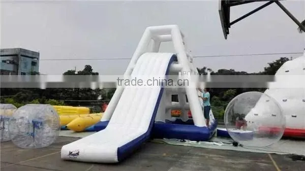 Hot selling lake inflatable water slides, inflatable floating water slide
