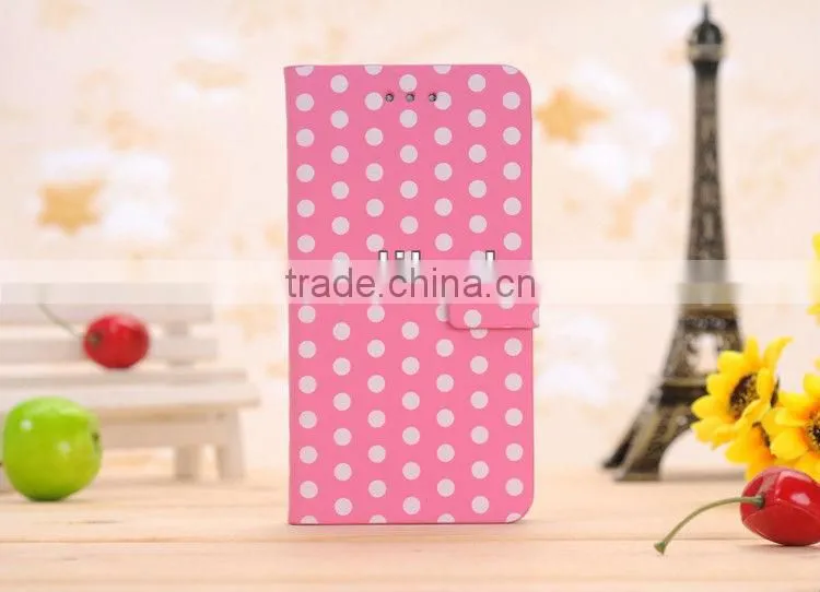 Polka Dot Magnetic Flip PU Leather Case - Compatible for Blackberry Z10